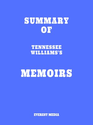 cover image of Summary of Tennessee Williams's Memoirs